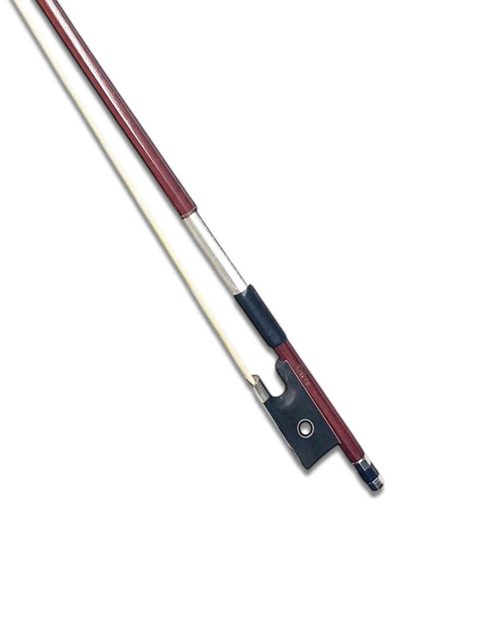 Olive OL-VB10 Octagonal Violin Bow, Ebony Frog with Parisian Eye, Horsehair, Beginner Bow